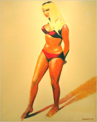 "The Beach", acrylic painting